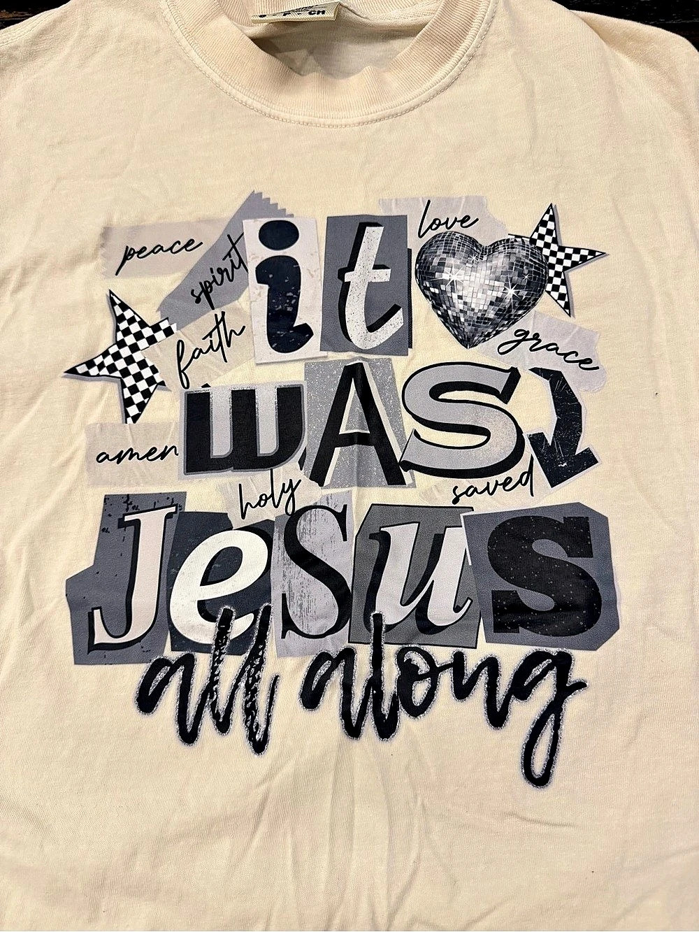 Comfort Colors T Shirt It Was Jesus All Along Small Cotton Heavyweight New